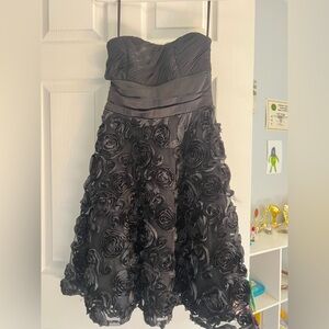 White House Black Market Black Rosette Kids Dress